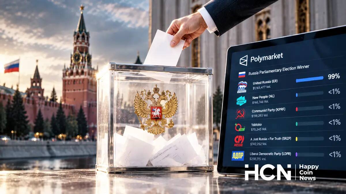 Polymarket оценил победу «Единой России» на выборах в Госдуму в 99%